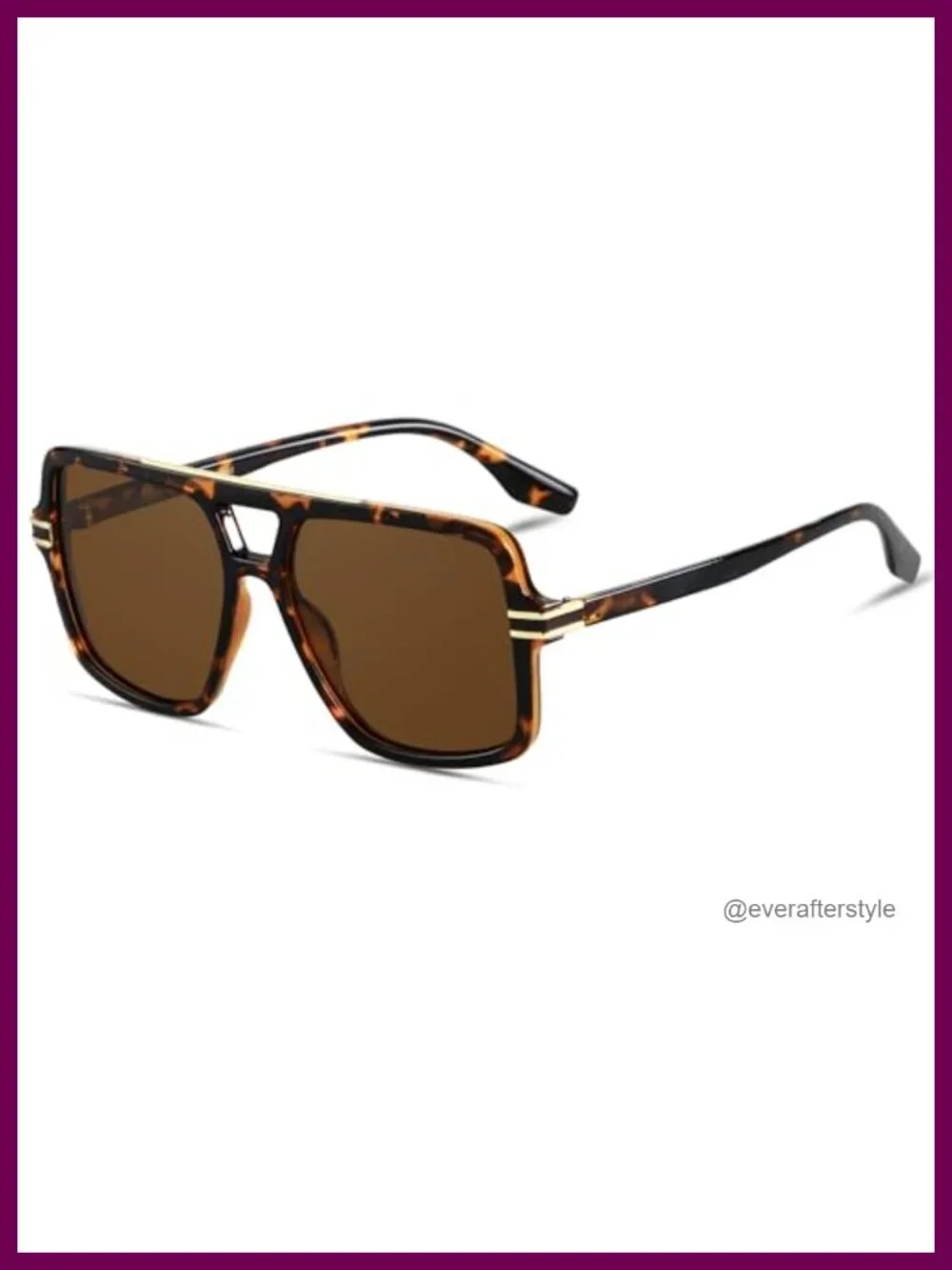 Oversized Square Aviator Sunglasses Polarized UV400 Retro Women's Sun Glasses